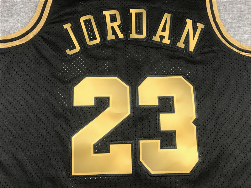 Michael Jordan #23 Chicago Bulls Mitchell & Ness Black Gold 1997-98 NBA Finals Hardwood Classics Swingman Jersey