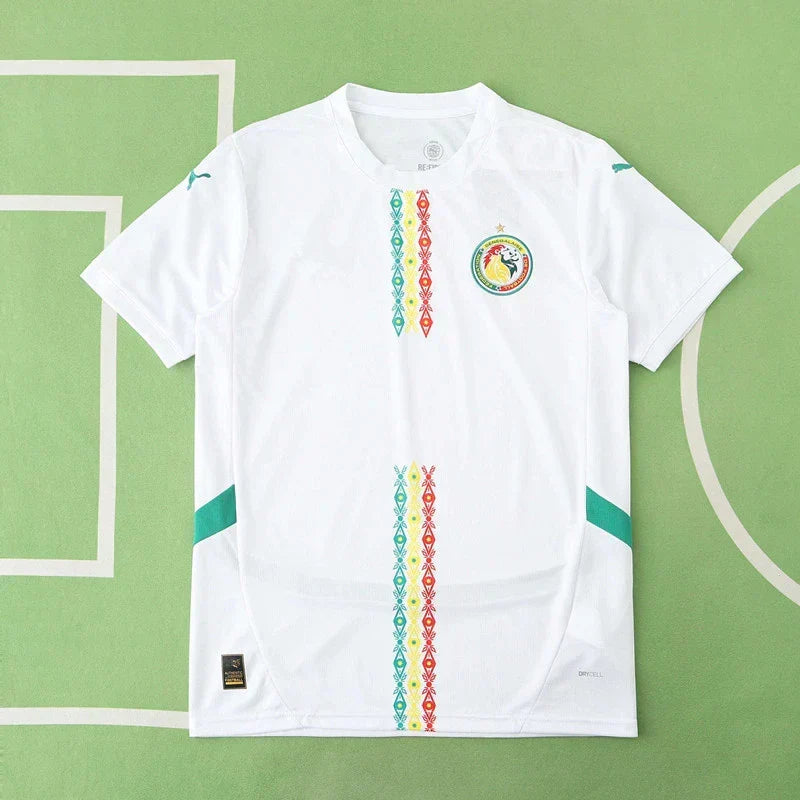 Senegal National Team 2025/26 Home Fan Jersey – White | Puma | African Pattern Teranga Lions Kit