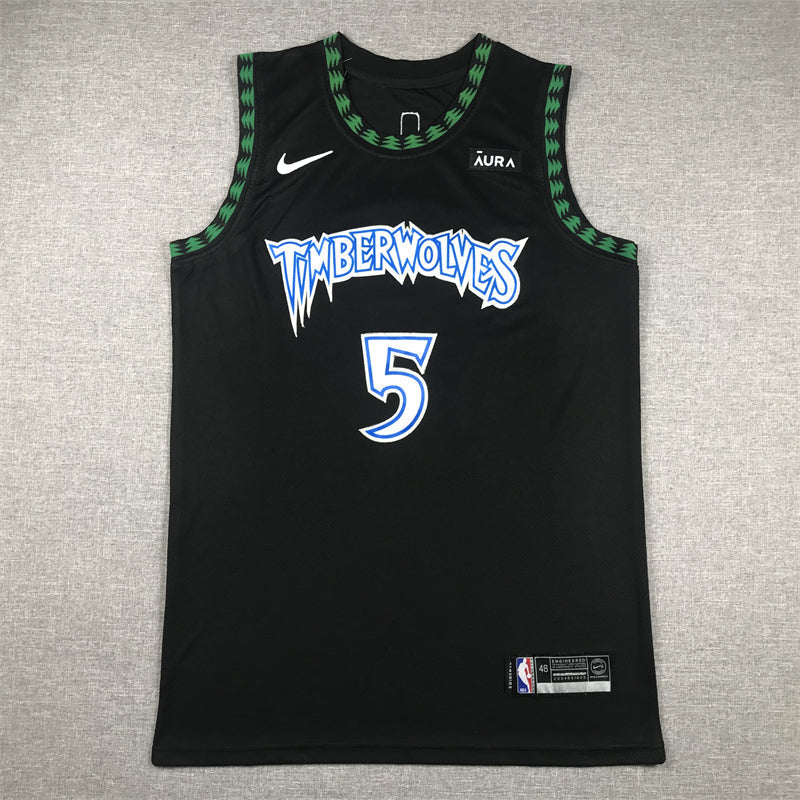 Anthony Edwards #5 Minnesota Timberwolves Black 2022-23 City Edition Swingman Jersey – Nike Gothic TIMBERWOLVES
