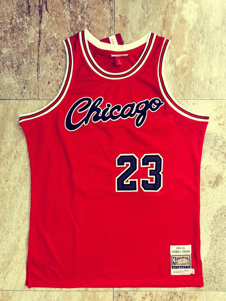 Michael Jordan #23 Chicago Bulls Mitchell & Ness 1984-85 Red Road Rookie Season Hardwood Classics Authentic Jersey