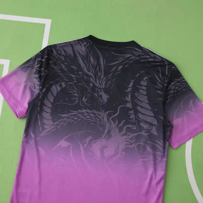Real Madrid 2024/25 Black Purple Fire Dragon Concept Jersey – Dark Fantasy Adidas Fan Version