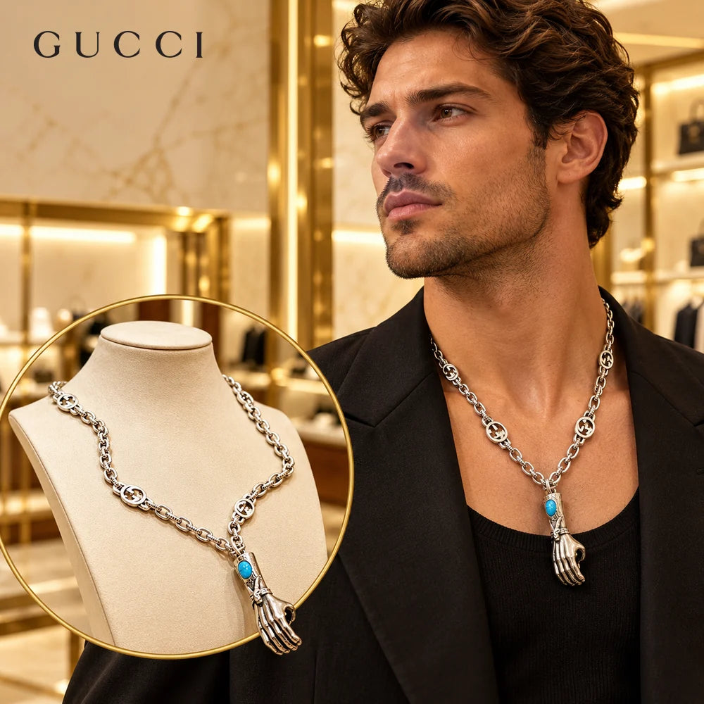 Gucci Anger Forest Chain Distressed Pendant – Style 04 - image 1