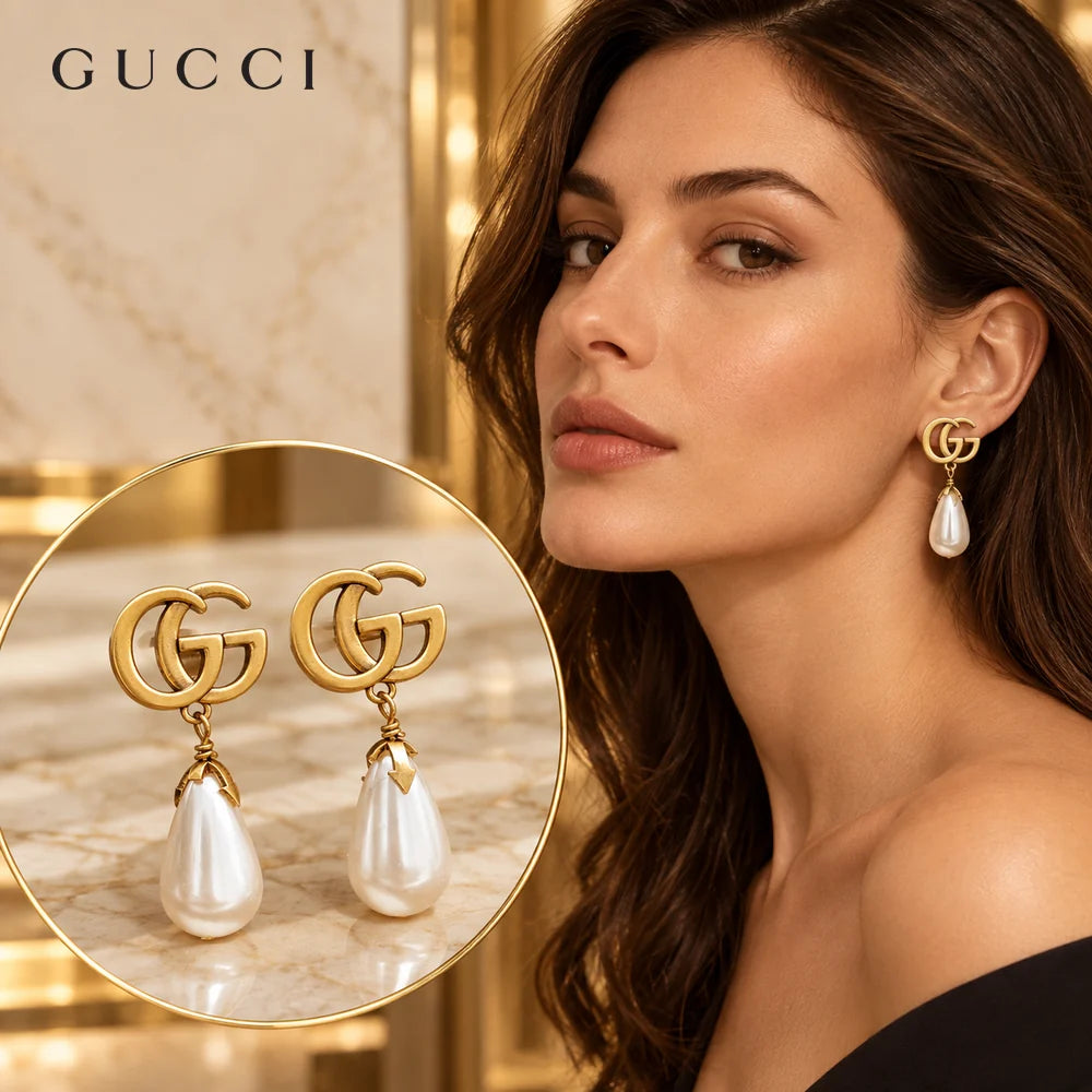 Gucci Pearl Stud Earrings – Style 03 - image 1
