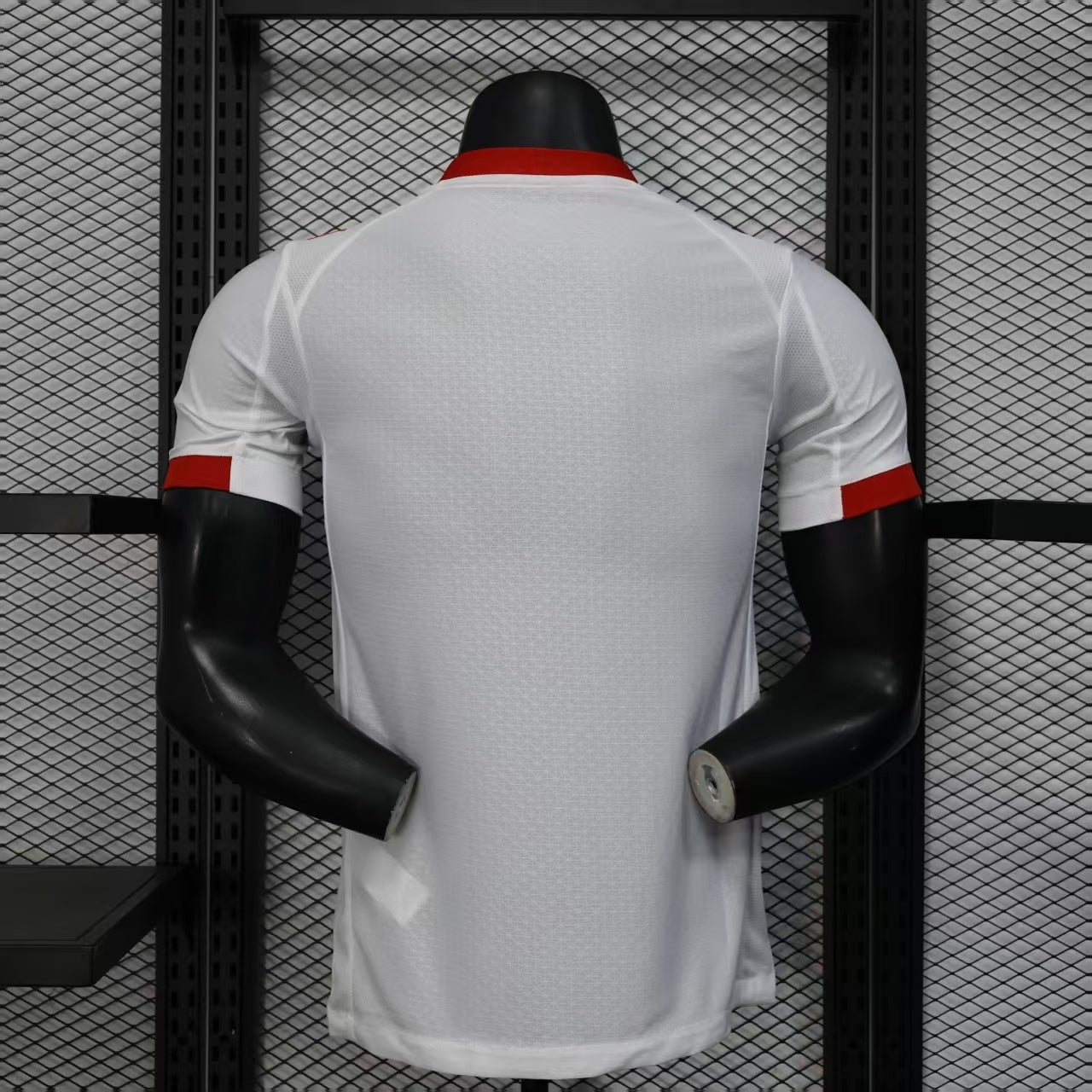 2025/26 Red Bull Bragantino Home Player Version Jersey -  White Silver Grey Large V-Shape Chevron Pattern - Red Bull Double Bull Yellow Sun Crest