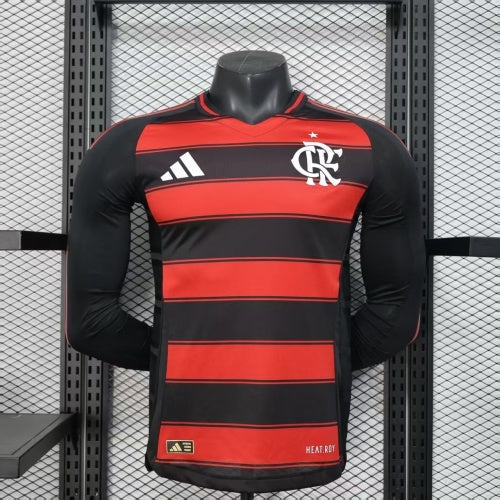 2025-26 Flamengo Home Long Sleeve Player Version Jersey - Men's