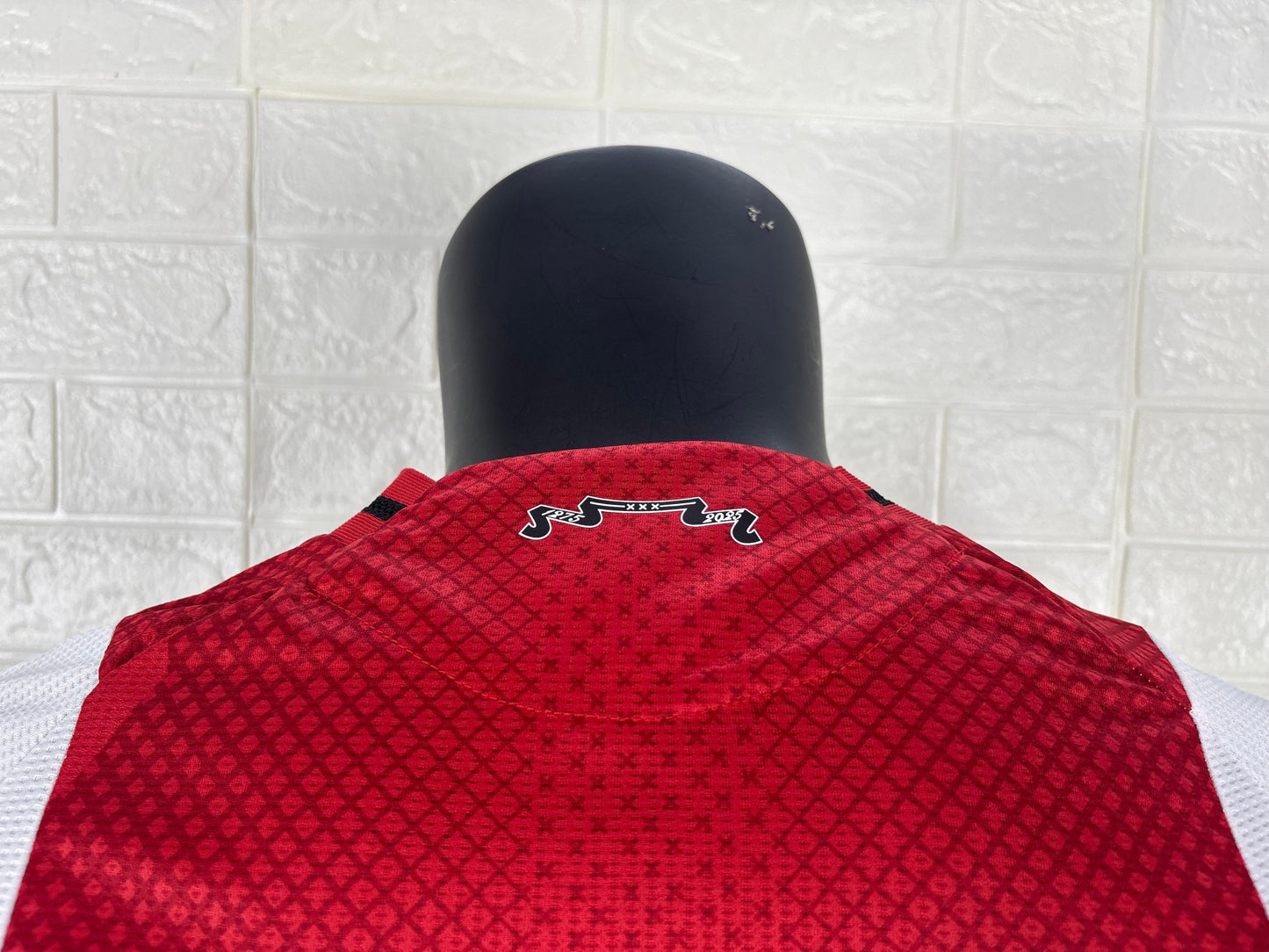 2025/26 Ajax Home Player Version Jersey - Red White - Ziggo - Diamond Texture - Four Gold Stars