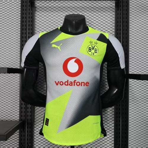 2025-26 Borussia Dortmund Second Away Fluorescent Green Player Version Jersey - Men's