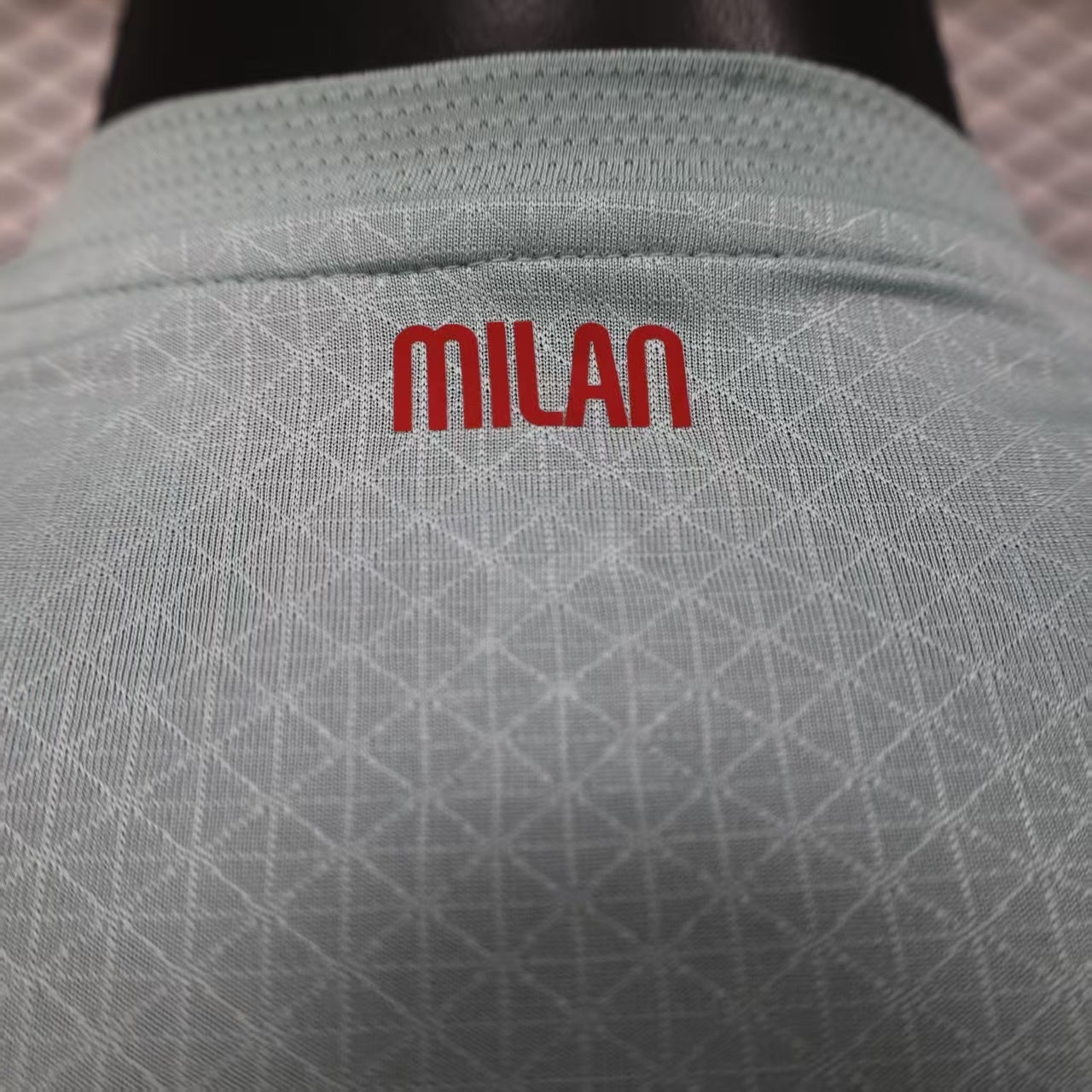 2025/26 AC Milan Away Long Sleeve Player Version Jersey -  Ice Blue Marble Pattern - Emirates