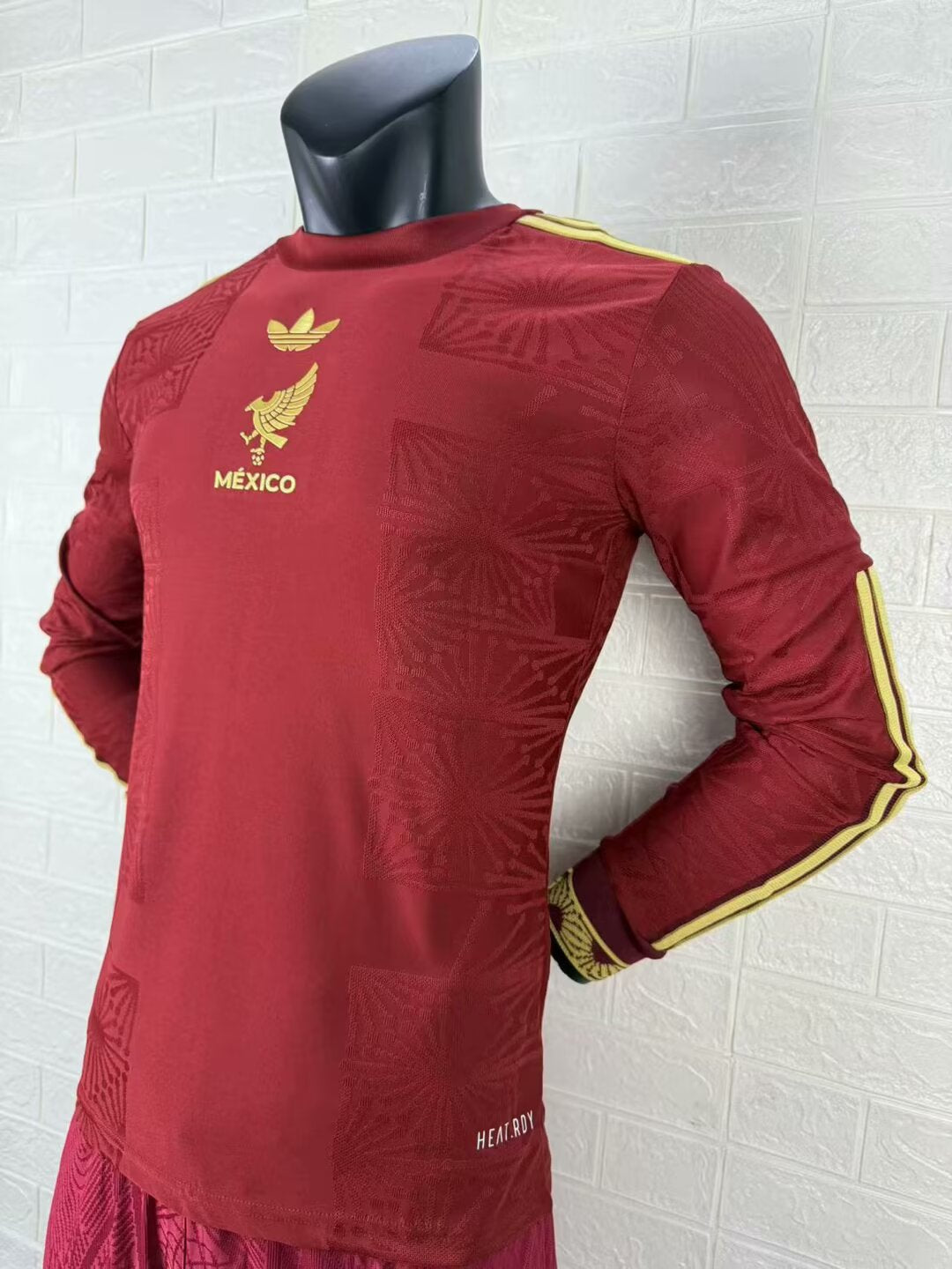 2025-26 Mexico Gold Cup Red Player Long Sleeve Jersey - Men's