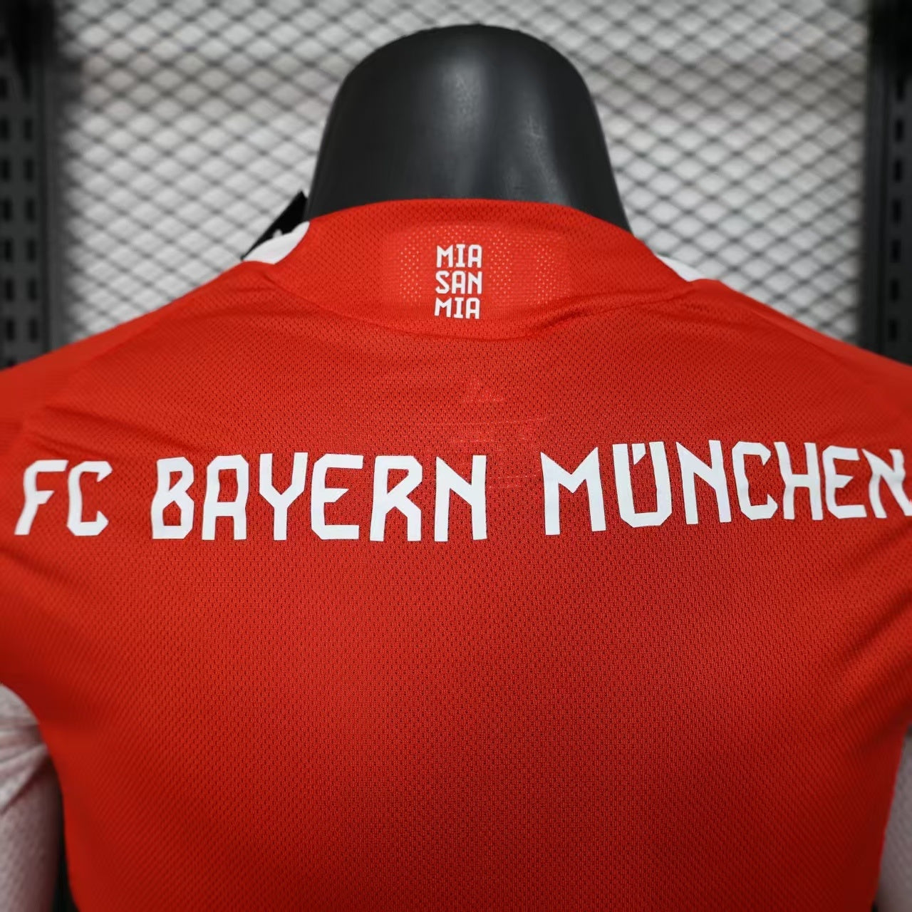 2025/26 Bayern Munich Home Long Sleeve Player Version Jersey - Red Body White Jagged Side Panels -  Long Sleeve - FC Bayern Crest - Deutsche Telekom T Logo White