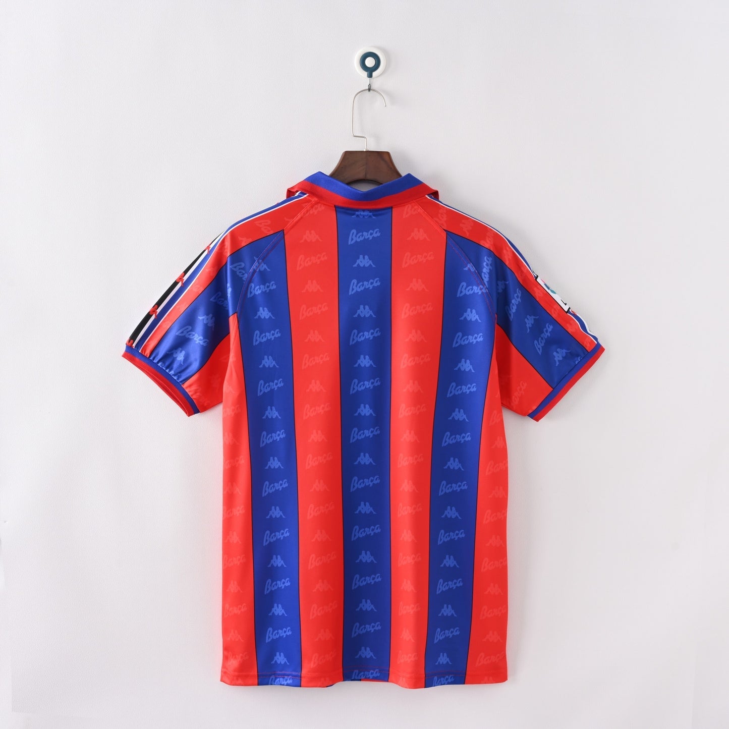 1996/97 FC Barcelona Home Retro Jersey - Kappa - Barça Shadow Pattern - La Liga