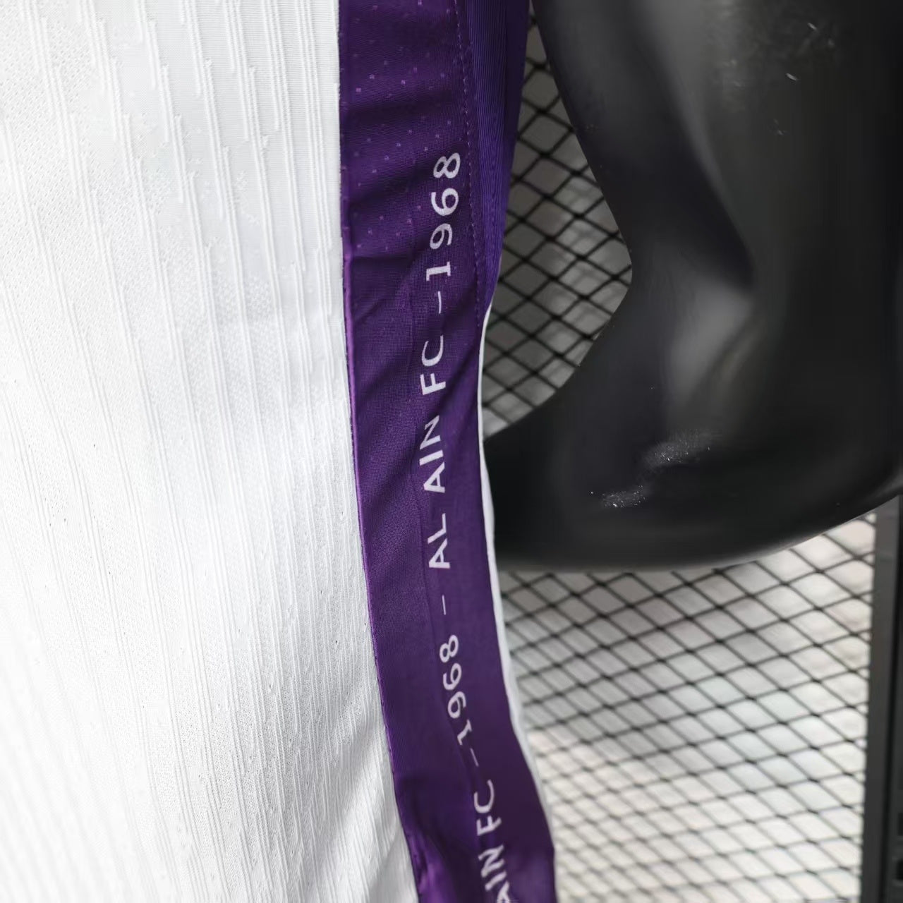 2025/26 Al Ain FC Away Player Version Jersey -  White Purple - e& Etisalat - Zigzag Cuff - UAE Flag