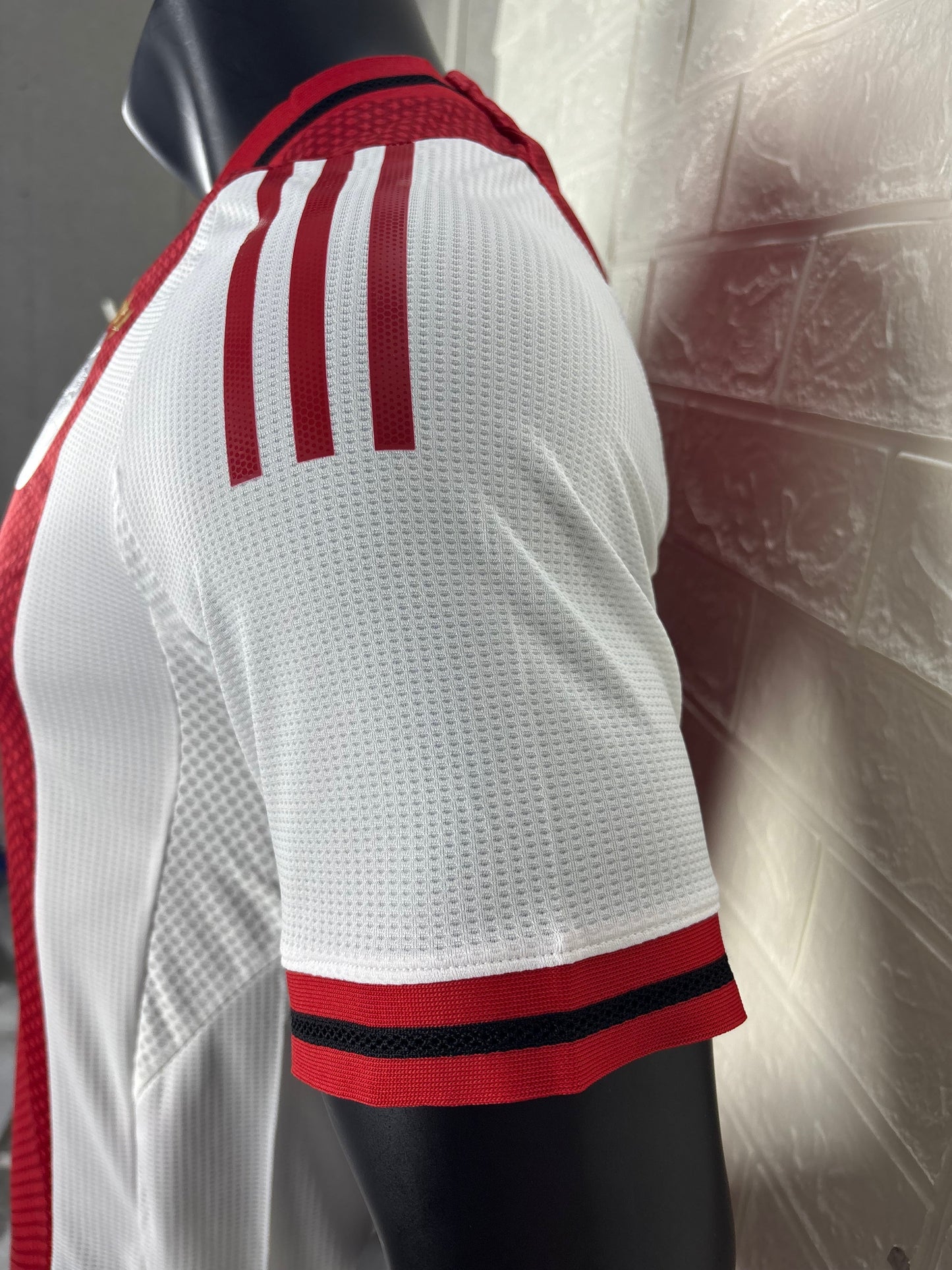 2025/26 Ajax Home Player Version Jersey - Red White - Ziggo - Diamond Texture - Four Gold Stars