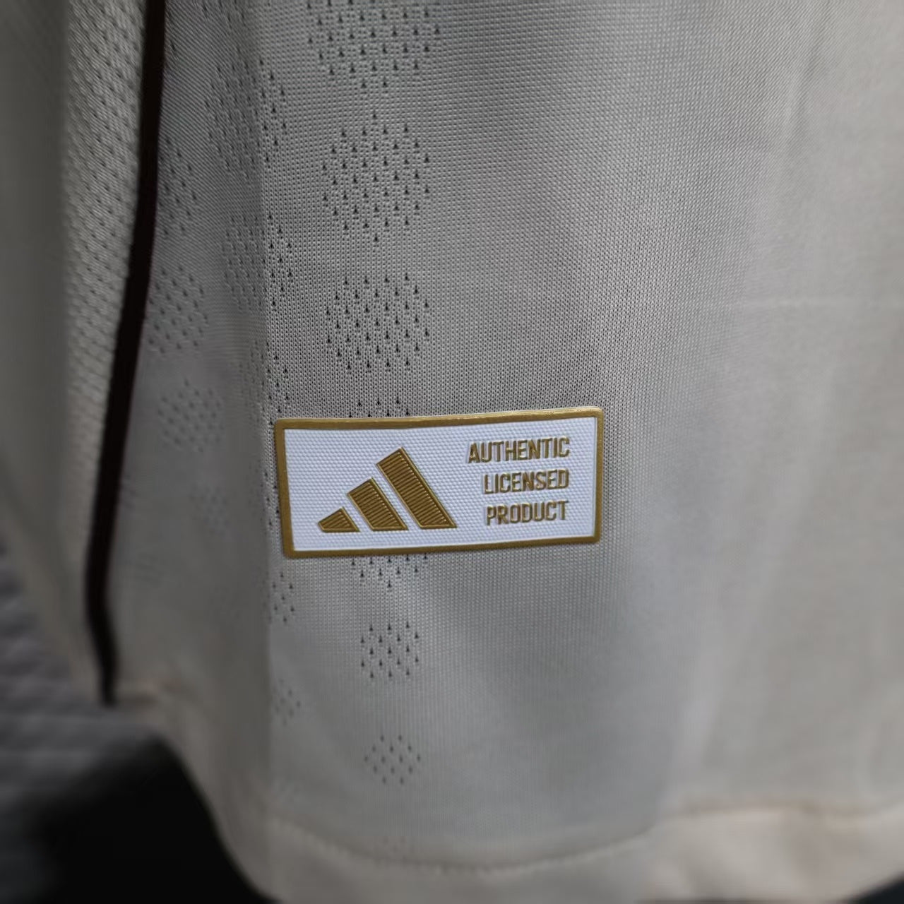 2025/26 Ajax Away Off-White Player Version Jersey - Ziggo - Navy Polo Collar - Four Stars