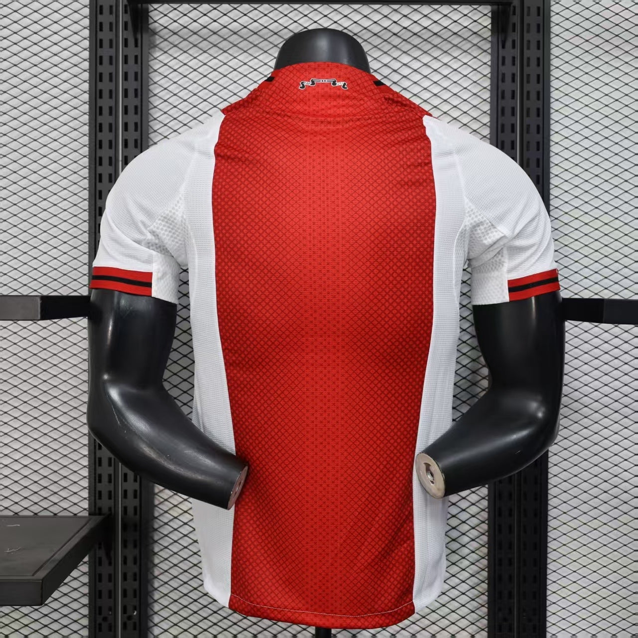 2025/26 Ajax Home Player Version Jersey - Red White - Ziggo - Diamond Texture - Four Gold Stars