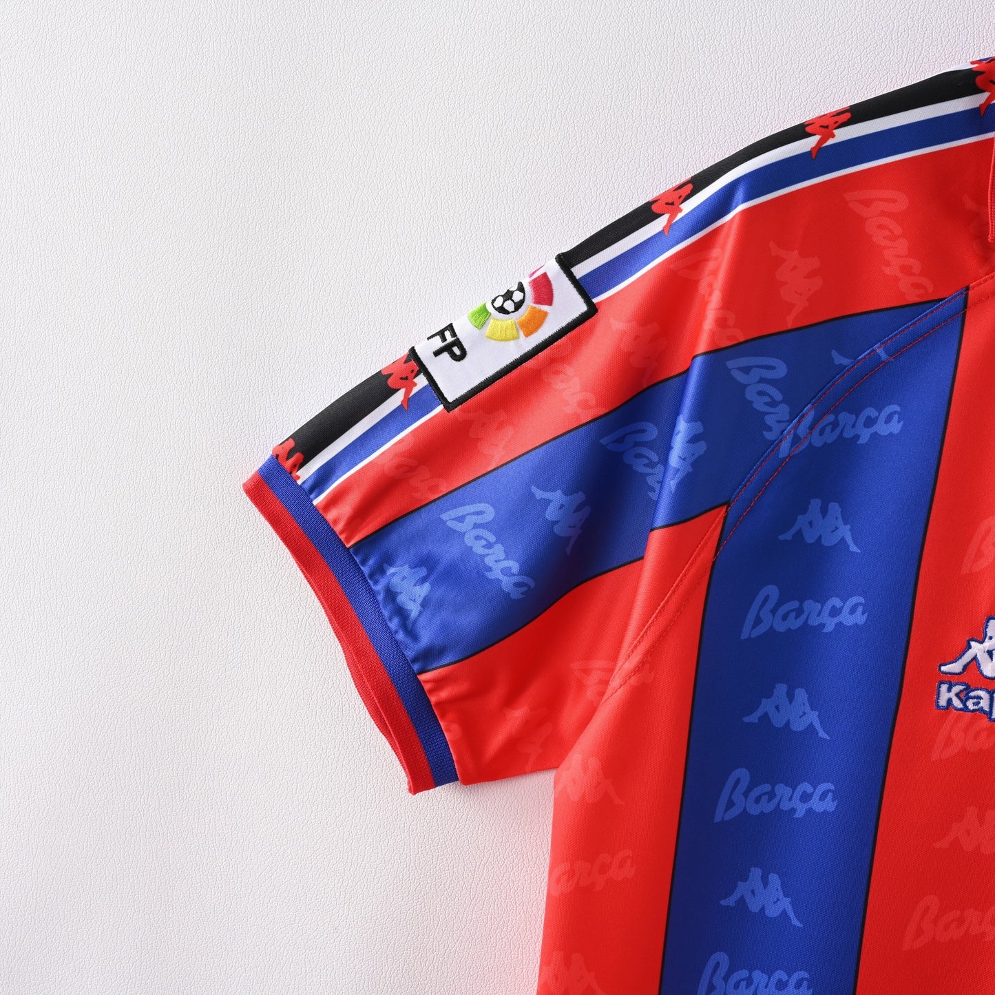 1996/97 FC Barcelona Home Retro Jersey - Kappa - Barça Shadow Pattern - La Liga