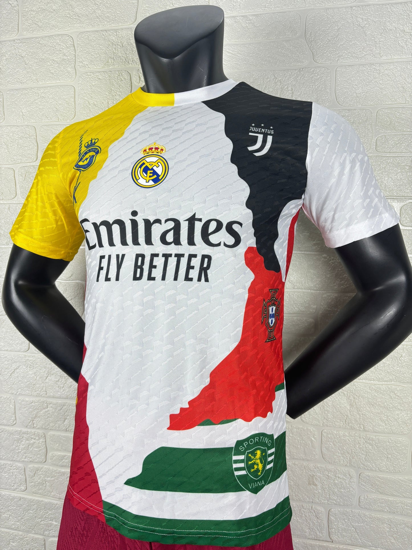 Cristiano Ronaldo CR7 Career Tribute Mashup Special Edition Player Version Jersey - Real Madrid x Juventus x Sporting CP x Portugal - Emirates Fly Better