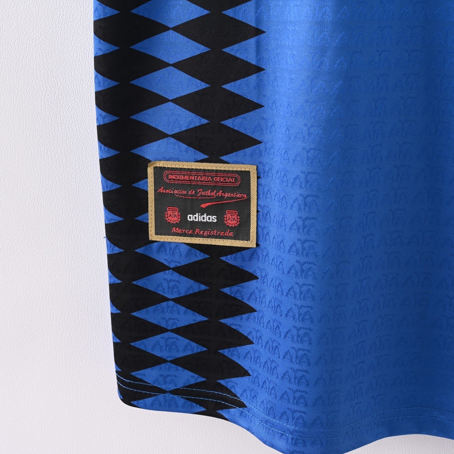 1994 Argentina Away Retro Jersey -  Black Diamond Panel - USA World Cup