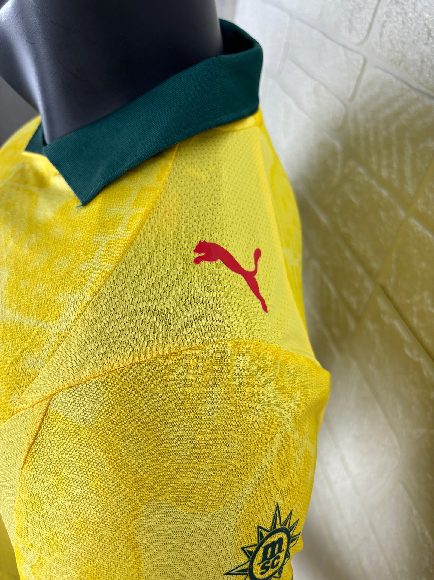 2025/26 AC Milan Third Away Player Version Jersey -  Yellow Dark Green - Emirates - AC Milan Shadow Pattern