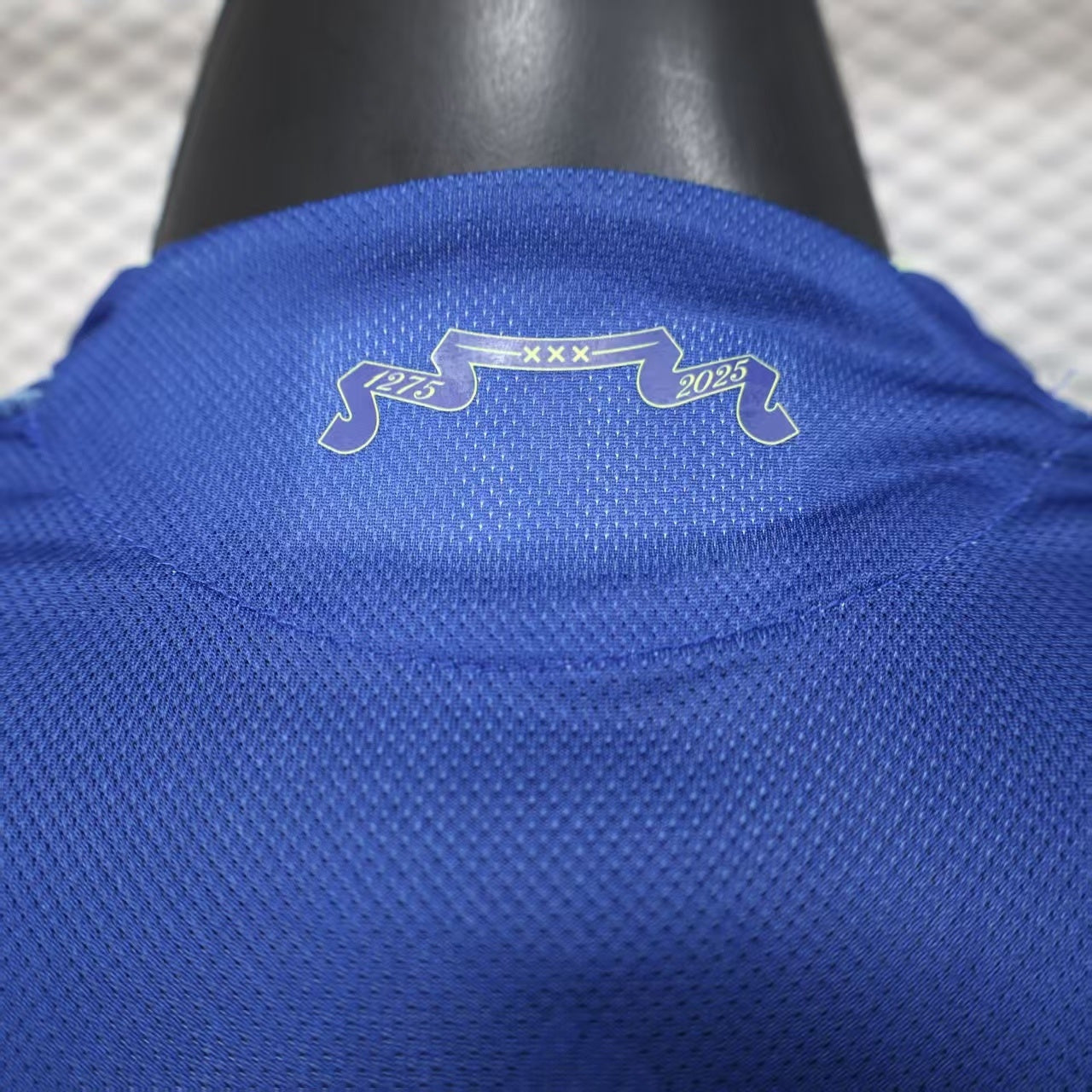 2025/26 Ajax Away Blue Player Version Jersey - Ziggo - Fluid Wave Pattern - Four Stars