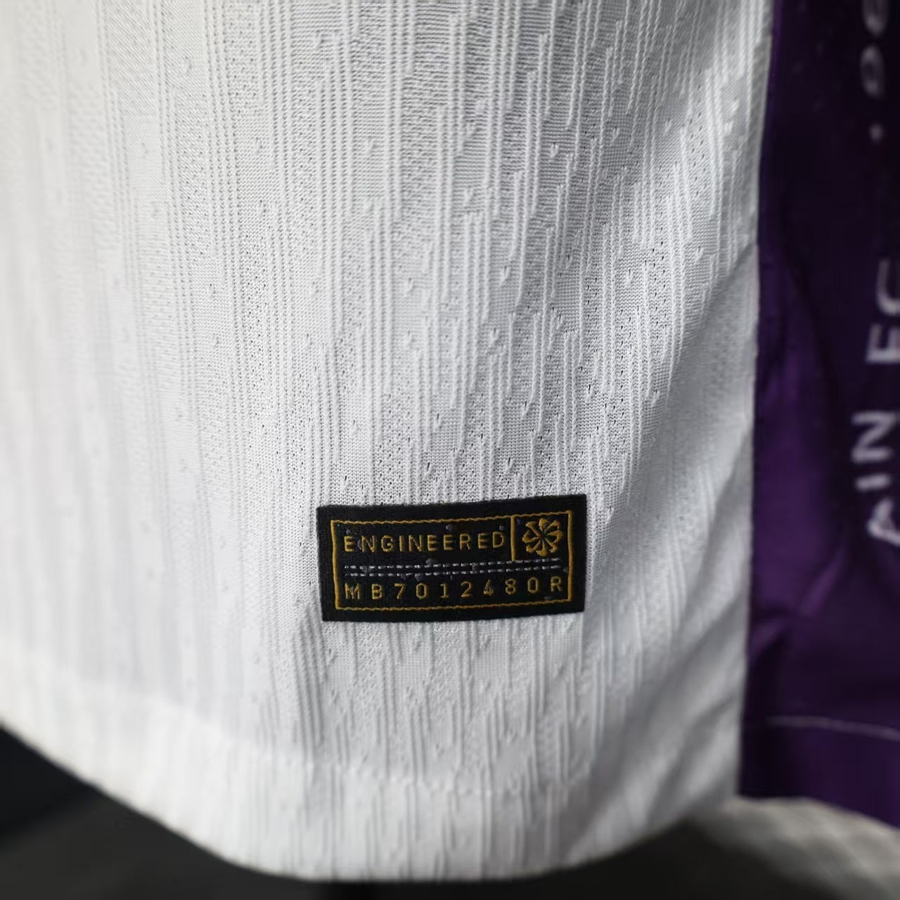 2025/26 Al Ain FC Away Player Version Jersey -  White Purple - e& Etisalat - Zigzag Cuff - UAE Flag