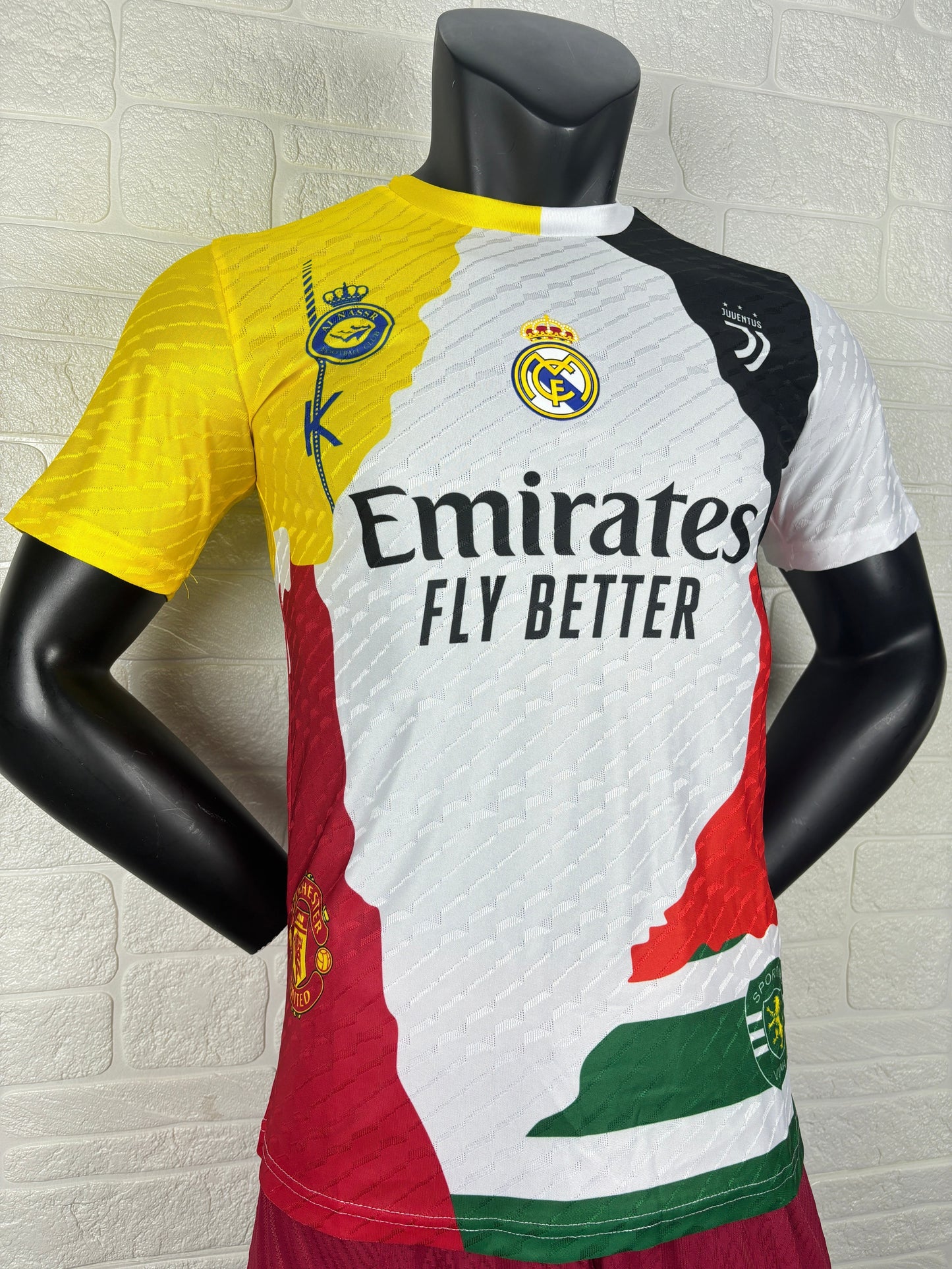Cristiano Ronaldo CR7 Career Tribute Mashup Special Edition Player Version Jersey - Real Madrid x Juventus x Sporting CP x Portugal - Emirates Fly Better