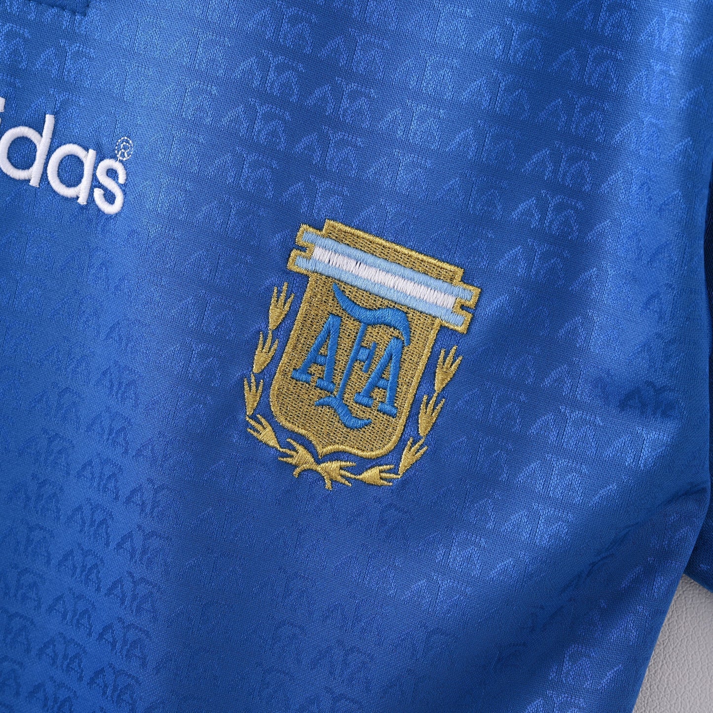 1994 Argentina Away Retro Jersey -  Black Diamond Panel - USA World Cup