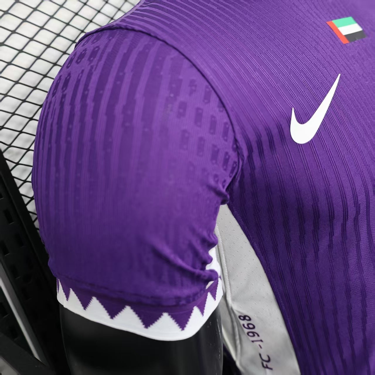 2025/26 Al Ain FC Home Player Version Jersey - Purple White - e& Etisalat - Zigzag Cuff - UAE Flag