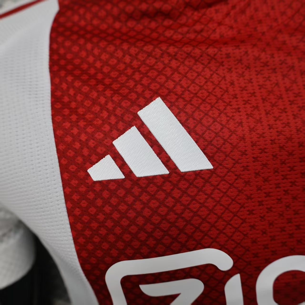 2025/26 Ajax Home Player Version Jersey - Red White - Ziggo - Diamond Texture - Four Gold Stars