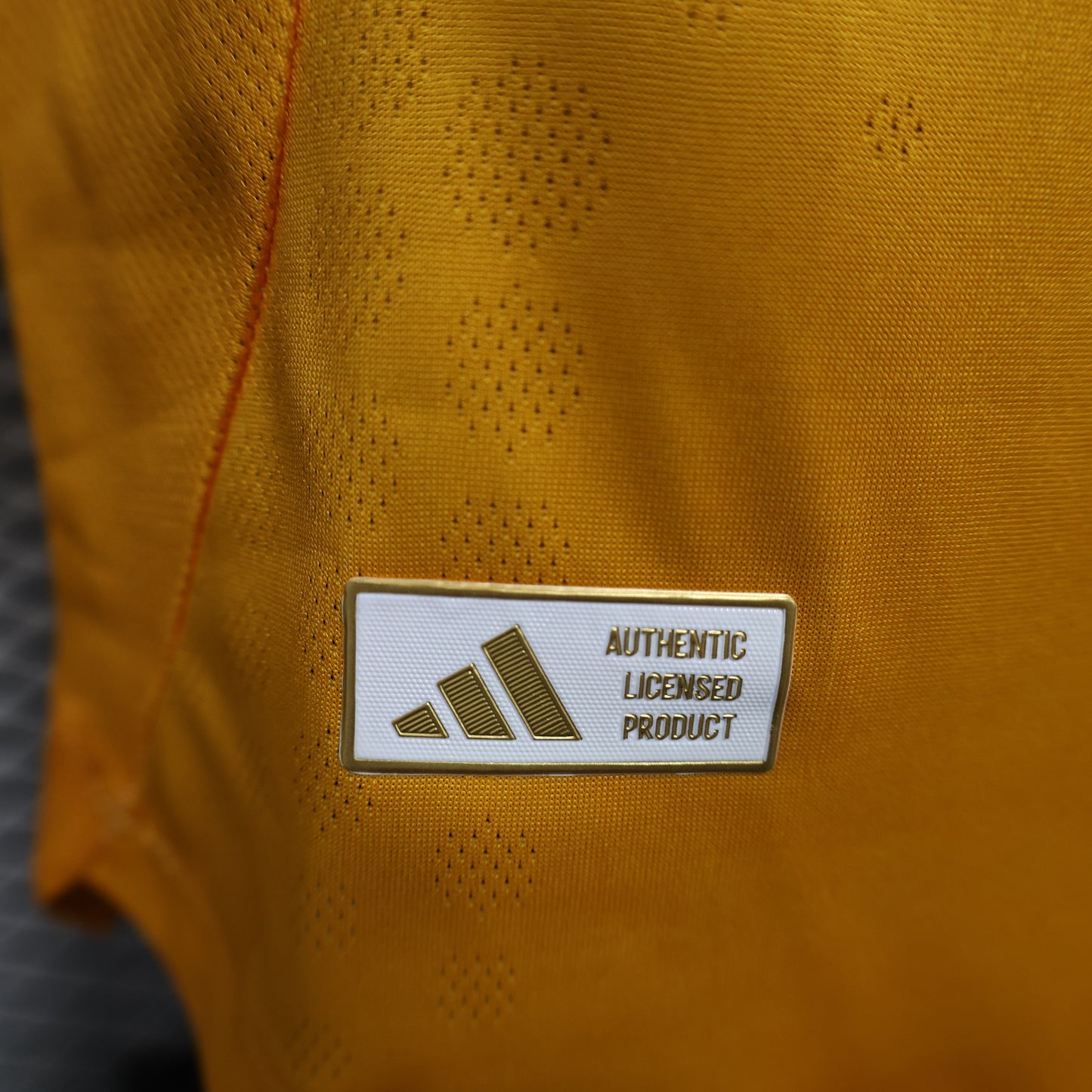 2025/26 Tigres UANL Home Player Version Jersey 65th Anniversary - Gold Yellow Body - Wide Blue Horizontal Stripe Band - Blue Sleeves - CEMEX Gold Sponsor - Tigres U 1960-2025 Crest
