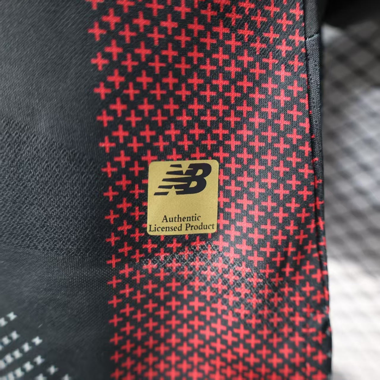 2025/26 Bayer Leverkusen Home Player Version Jersey - Black Dark Red Vertical Stripe All-Over Dot Texture -  Crew Neck Red Trim - Red Sleeve Cuffs - Bayer Leverkusen Crest - Barmenia Gothaer Principal Sponsor