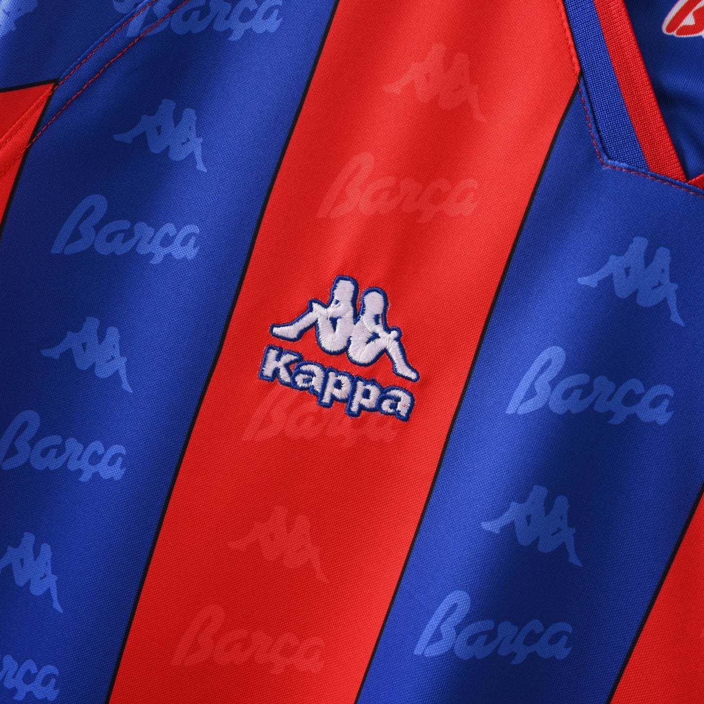 1996/97 FC Barcelona Home Retro Jersey - Kappa - Barça Shadow Pattern - La Liga
