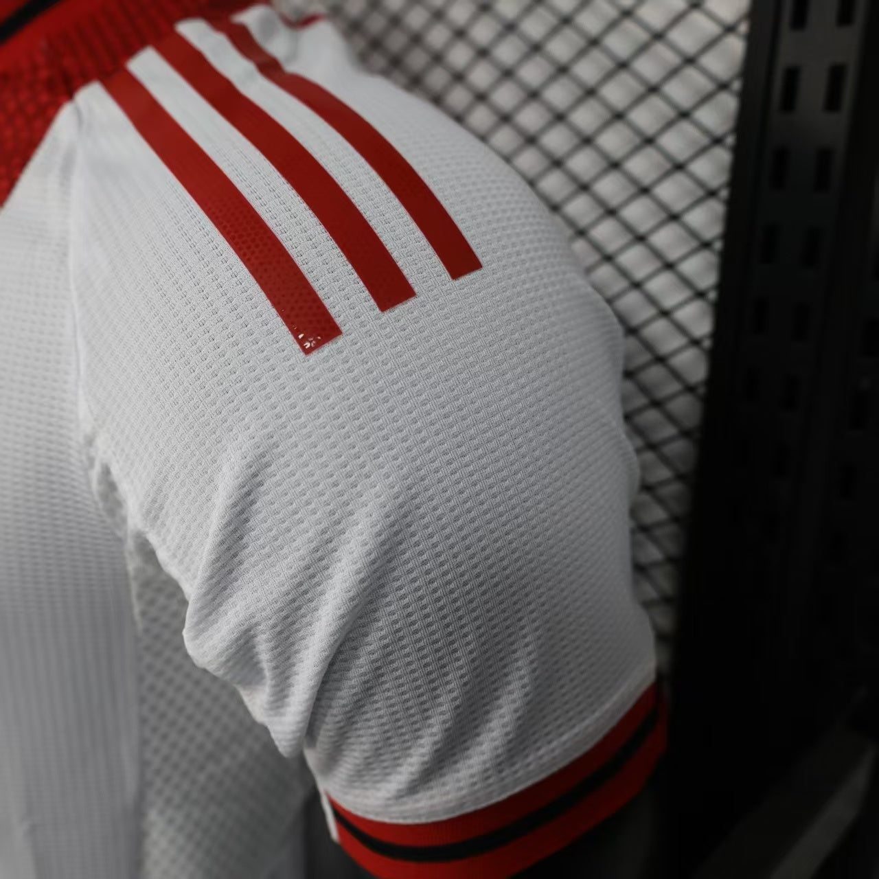 2025/26 Ajax Home Player Version Jersey - Red White - Ziggo - Diamond Texture - Four Gold Stars