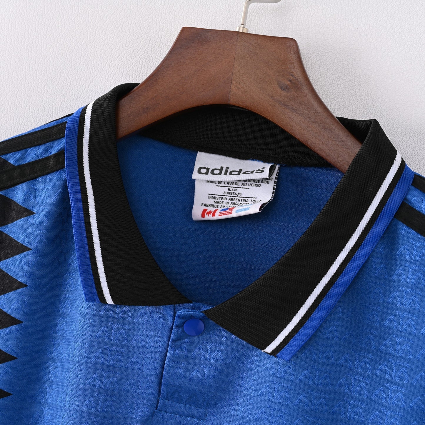 1994 Argentina Away Retro Jersey -  Black Diamond Panel - USA World Cup