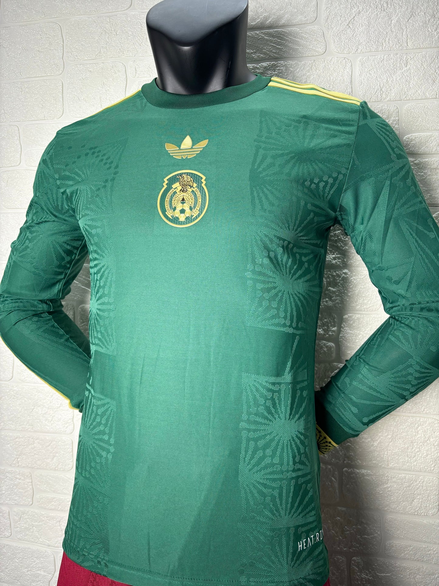 2025-26 Mexico Home Green Player Long Sleeve Jersey - Men's