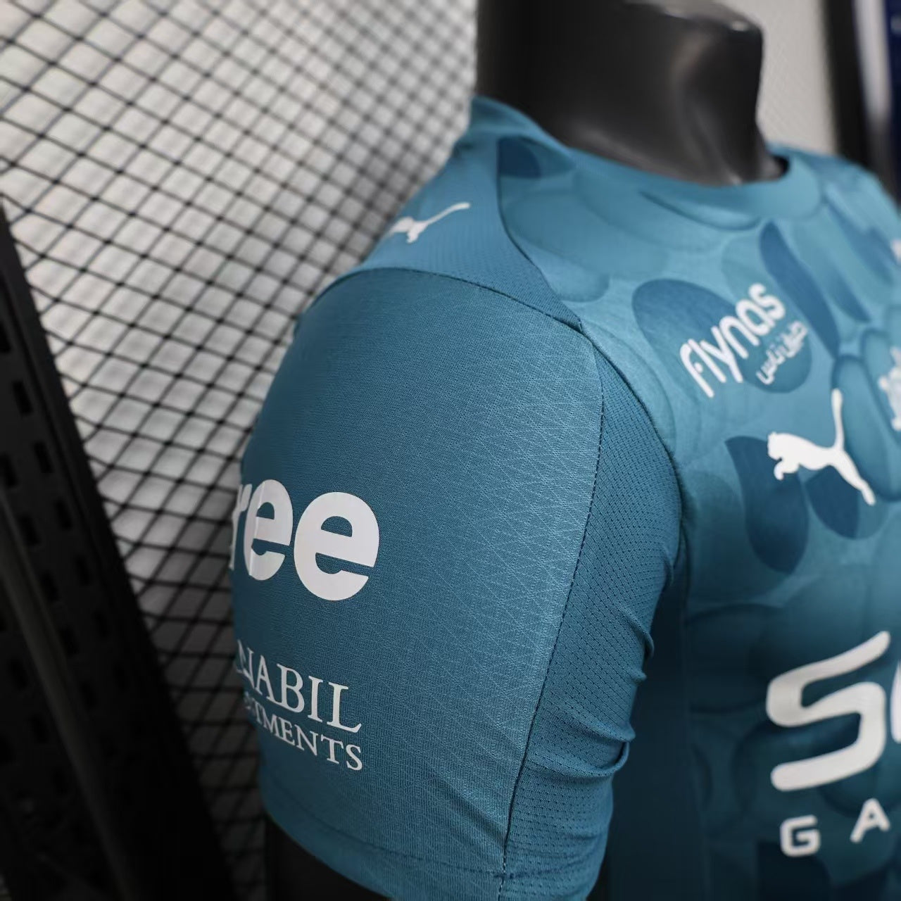 2025/26 Al Hilal Third Away Player Version Jersey - Teal Cyan Blue - Circle Bubble Pattern - Savvy Games Group