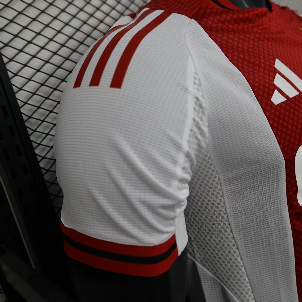 2025/26 Ajax Home Player Version Jersey - Red White - Ziggo - Diamond Texture - Four Gold Stars