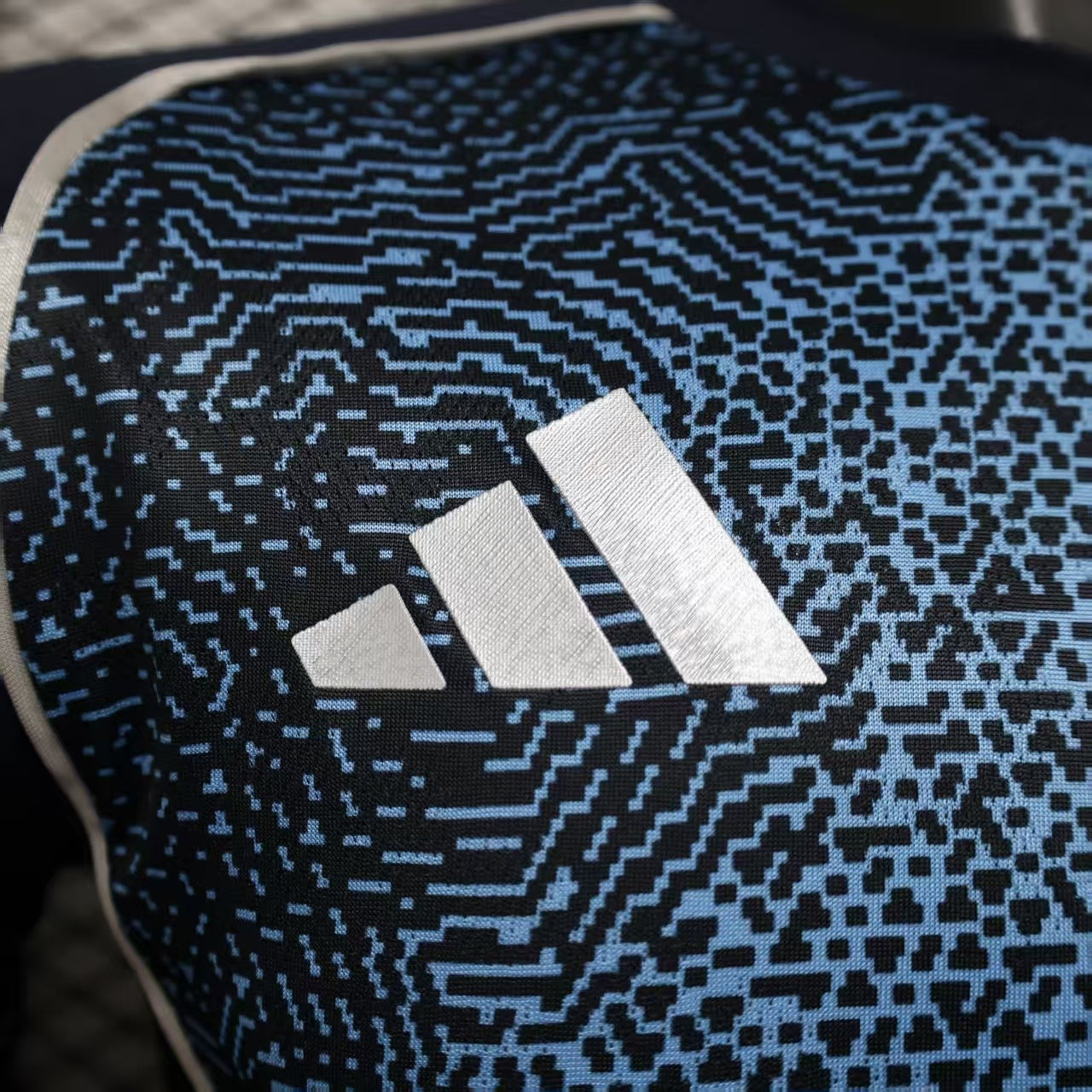 2025/26 Al-Riyadh FC Away Player Version Jersey -  Navy Blue Mosaic Pixel Pattern - KAFD Sponsor