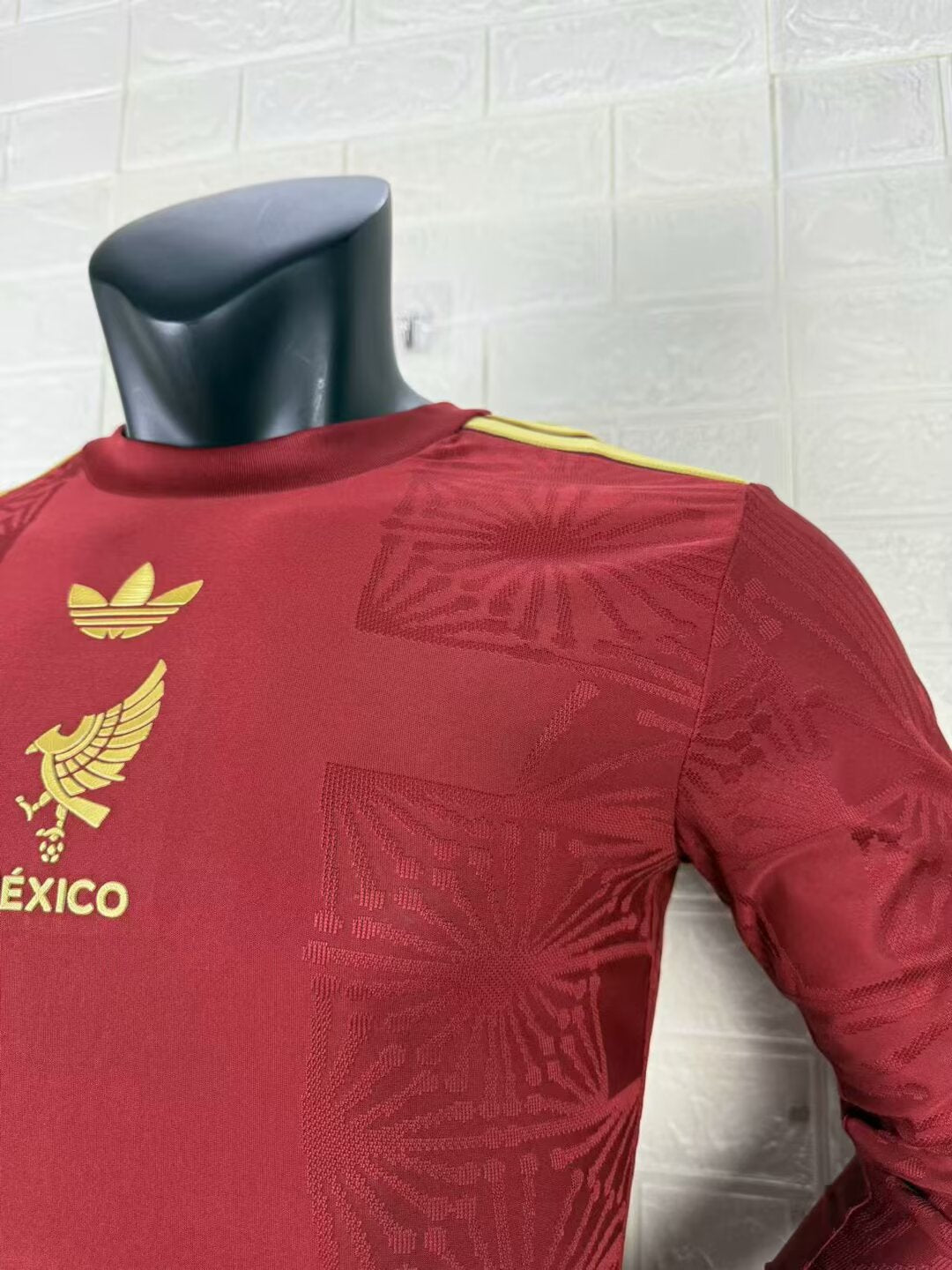 2025-26 Mexico Gold Cup Red Player Long Sleeve Jersey - Men's