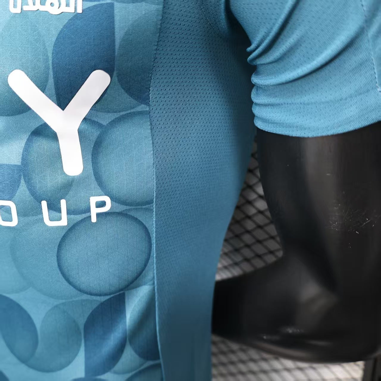 2025/26 Al Hilal Third Away Player Version Jersey - Teal Cyan Blue - Circle Bubble Pattern - Savvy Games Group