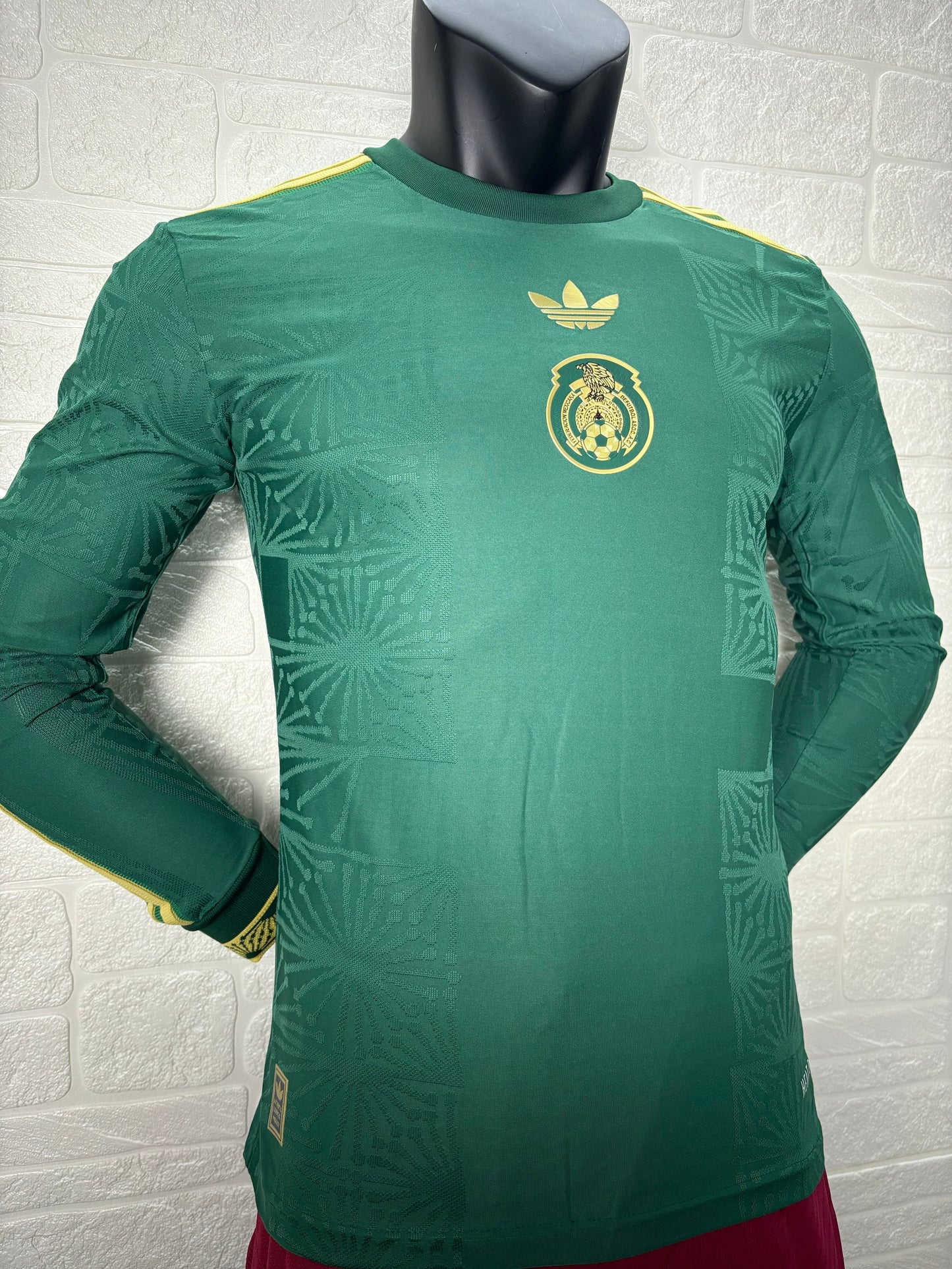 2025-26 Mexico Home Green Player Long Sleeve Jersey - Men's
