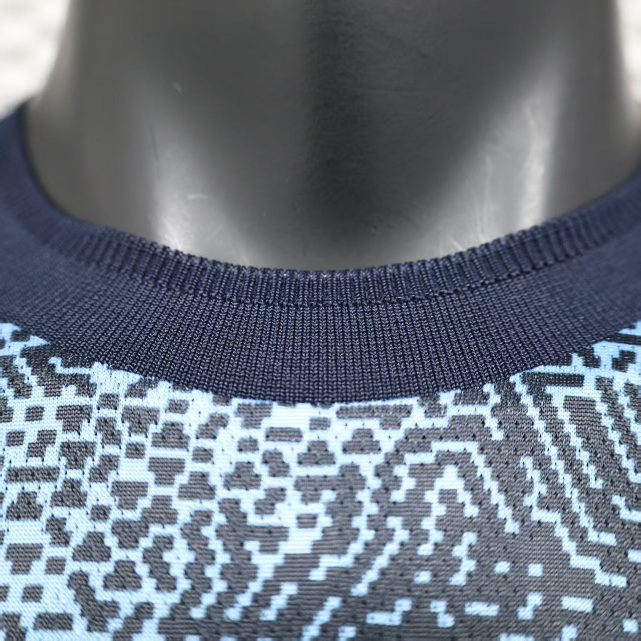 2025/26 Al-Riyadh FC Away Player Version Jersey -  Navy Blue Mosaic Pixel Pattern - KAFD Sponsor