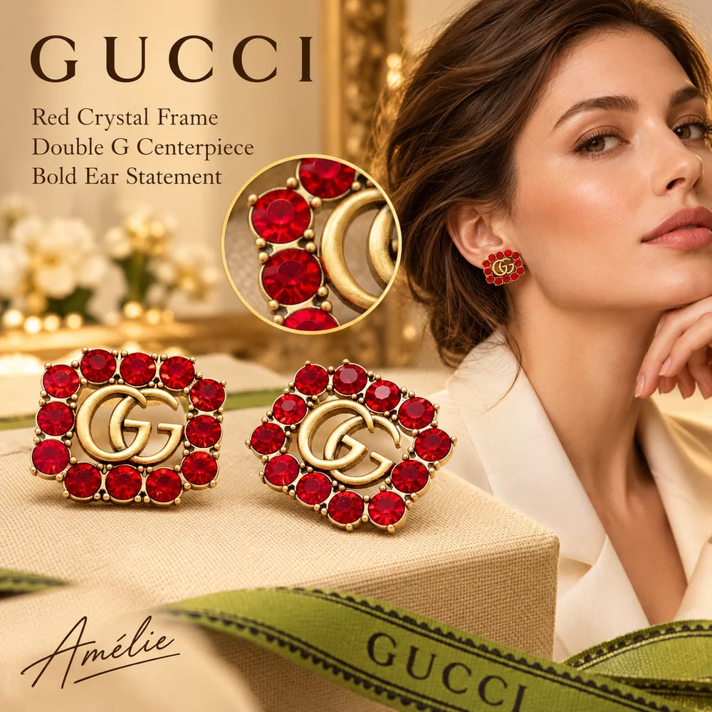 Gucci Crystal Distressed Stud Earrings main product image