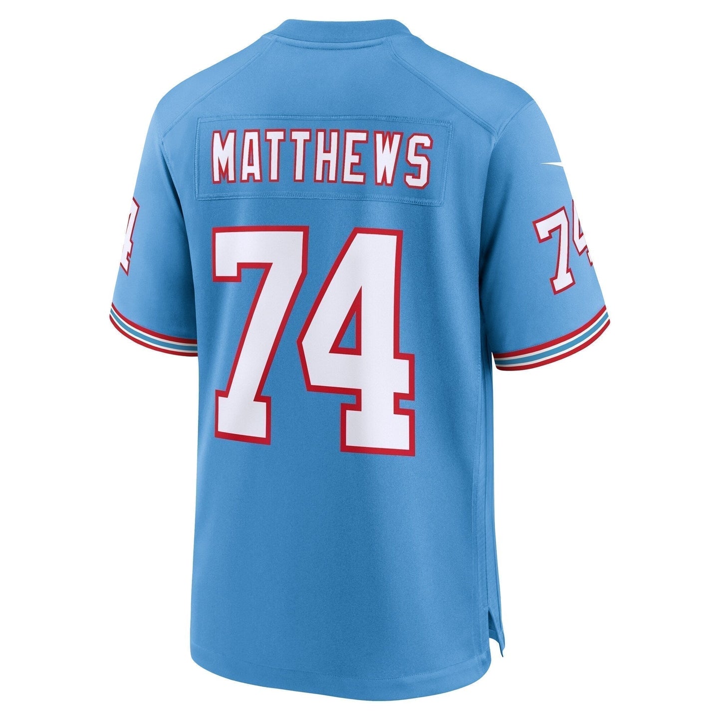 Bruce Matthews Tennessee Titans Nike Oilers Throwback Retired   Game Jersey - Light Blue