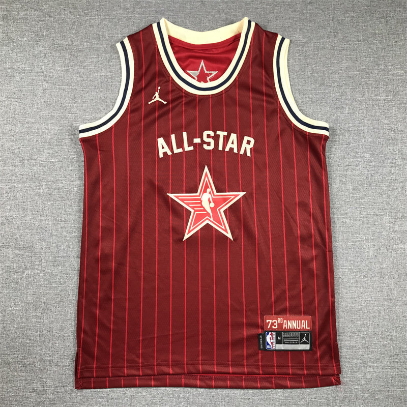 Stephen Curry #30 2024 NBA All-Star Game Jordan Brand Red Pinstripe Indianapolis Swingman Jersey