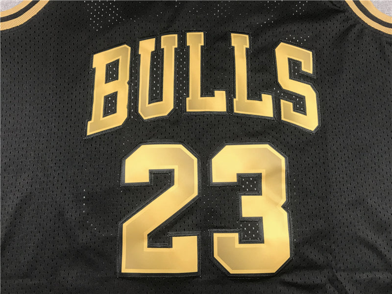 Michael Jordan #23 Chicago Bulls Mitchell & Ness Black Gold 1997-98 NBA Finals Hardwood Classics Swingman Jersey