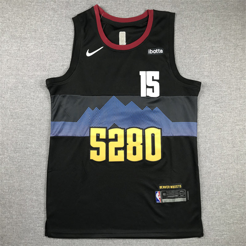 Men's Denver Nuggets Nikola Jokic #15 Black 2023/24 Swingman Jerseys - City Edition