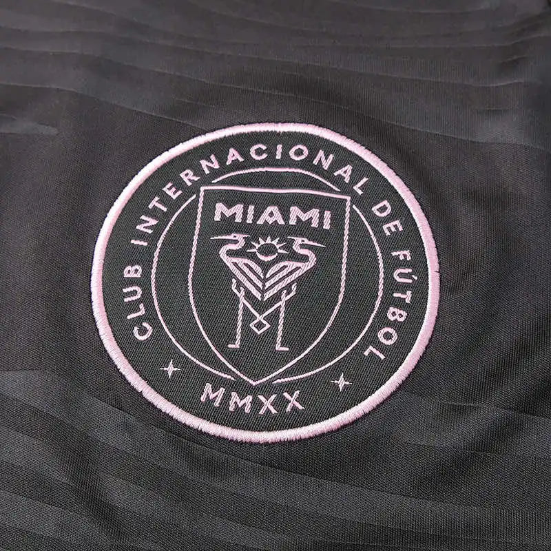Inter Miami CF Away Fan Version Jersey 2023/24 – Black & Pink Adidas Football Shirt