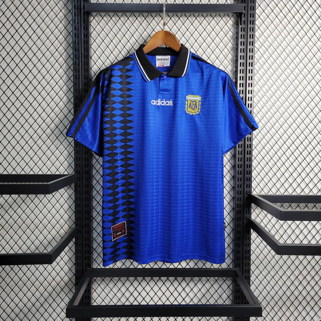 Argentina 1994 World Cup Away Retro Soccer Jersey – Adidas AFA Diamond Maradona Batistuta Kit