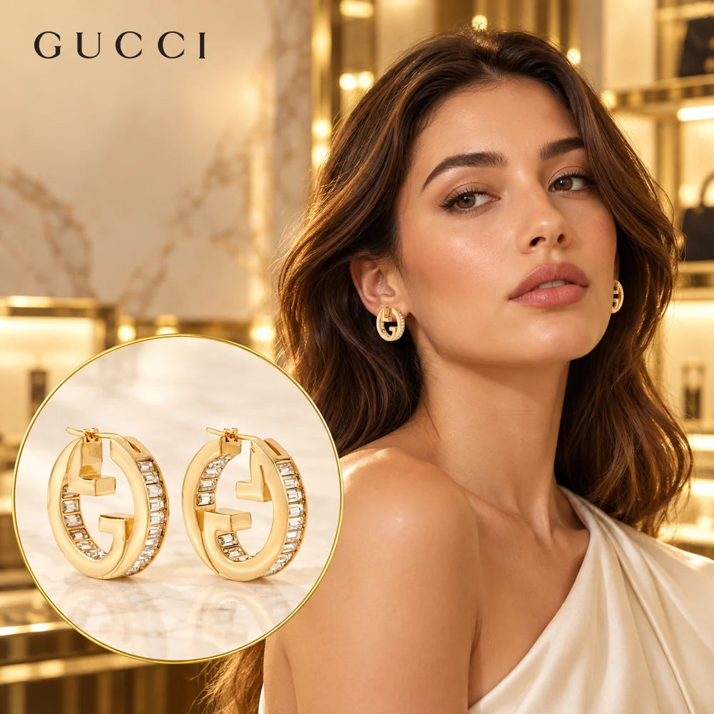 Gucci Pavé Crystal Stud Earrings – Style 03 - image 1